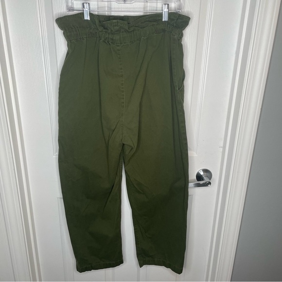 Urban Outfitters Terra Paperbag Ultra High Waisted Pants Y2K Grunge in Green L - Picture 3 of 12